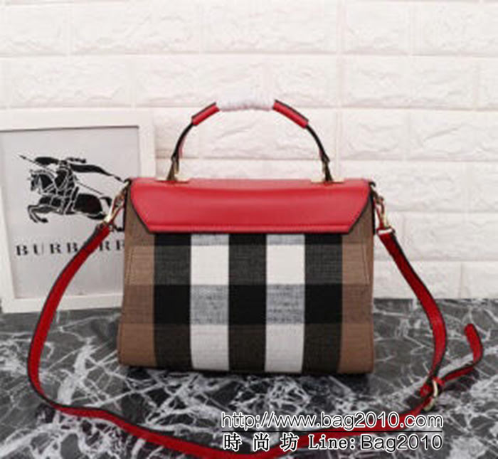 BURBERRY巴寶莉 最新格紋 帆布女士手提包 可斜背 39906  Bhq1274